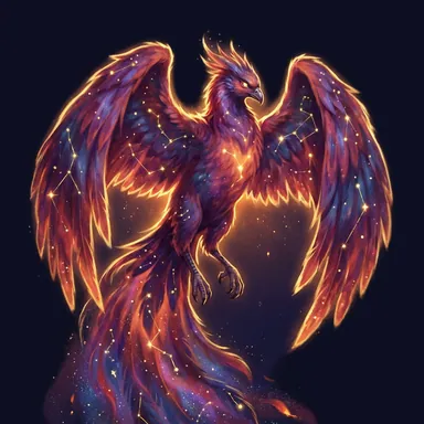 Ashvyre, the Nebula Phoenix — STARLESS familiar art