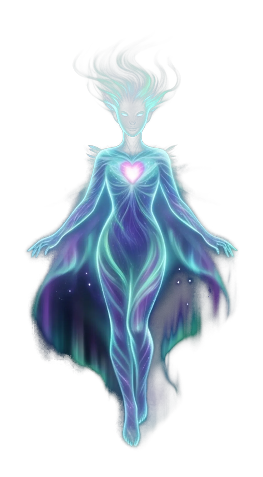 The Auroral Sylph — painterly hero art